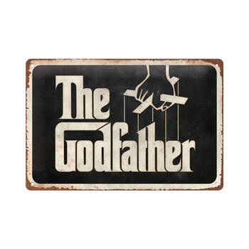 Nostalgic-Art Medium Metal Sign Godfather Logo 20x30cm