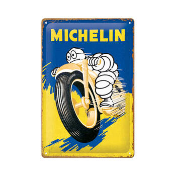 Nostalgic-Art Medium Metal Sign Michelin Motorcycle Bibendum 20x30xcm