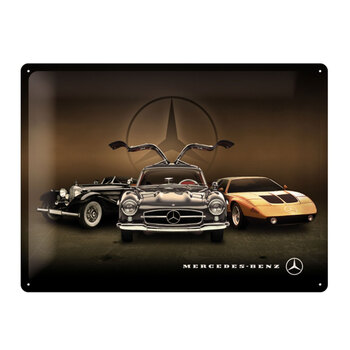Nostalgic Art Large Sign Mercedes Benz 3 Cars