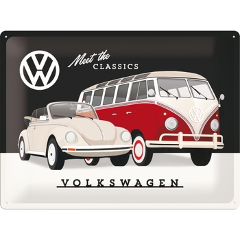Nostalgic Art VW Meet The Classics  30x40cm Large Metal Tin Sign