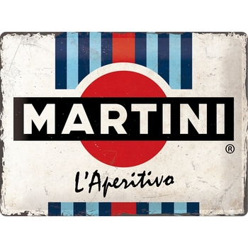 Nostalgic Art Martini  L'Aperitivo Racing Stripes 30x40cm Large Tin Sign