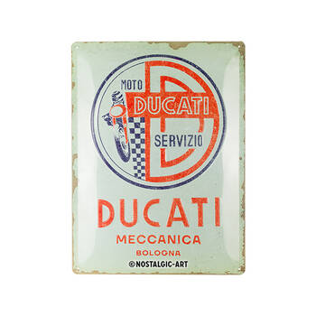 Nostalgic-Art Ducati Moto Servizio Metal Decorative Sign Large 30x40x0.5cm