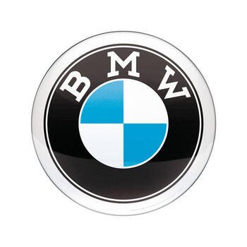 Nostalgic-Art Round Vintage BMW Logo Metal Decorative Sign 35x35x0.5cm