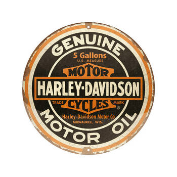 Nostalgic-Art Round Vintage Harley-Davidson Metal Decorative Sign 35x35x0.5cm
