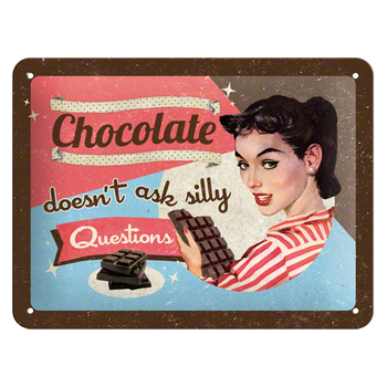 Nostalgic Art 15x20cm Small Wall Hanging Metal Sign Chocolate