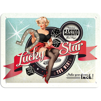 Nostalgic Art 15x20cm Small Wall Hanging Metal Sign Lucky Star