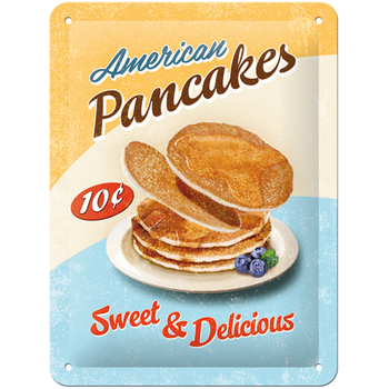 Nostalgic Art 15x20cm Small Wall Hanging Metal Sign Pan Cakes