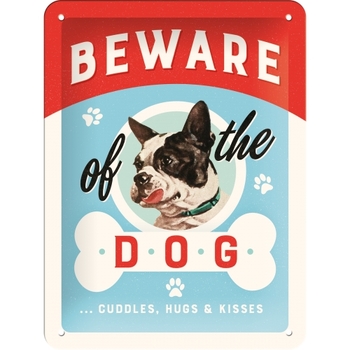Nostalgic Art 15x20cm Small Wall Hanging Metal Sign Beware of the Dog