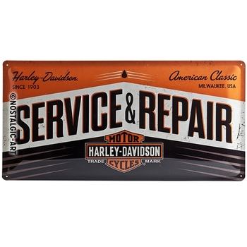 Nostalgic Art Harley Service & Repair 25x50cm Metal Long Sign
