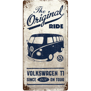 Nostalgic Art VW Bulli The Original Ride 25x50cm Metal Long Sign