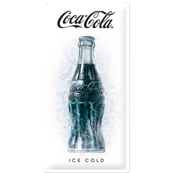 Nostalgic Art Coca-Cola Ice Cold 25x50cm Metal Long Sign - White