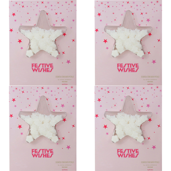 4PK Arome Ambiance Christmas Cheer Scented Star Bath Petals Card Fresh Sugar