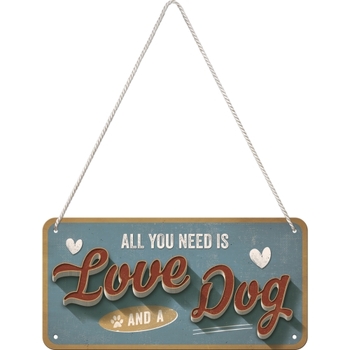 Nostalgic Art Metal 10x20cm Hanging Sign Love Dog