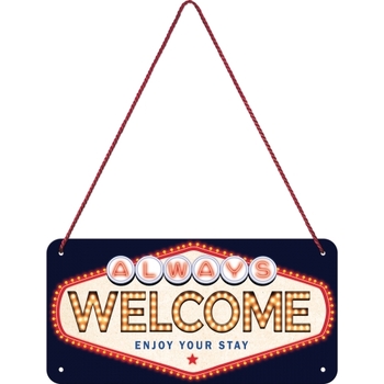 Nostalgic Art 10x20cm Wall Hanging Sign Always Welcome