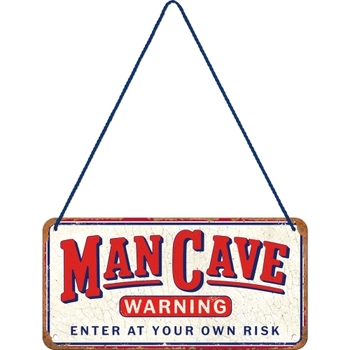 Nostalgic Art 10x20cm Wall Hanging Sign Man Cave Warning