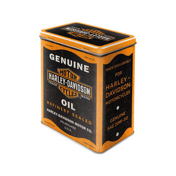 Nostalgic-Art Harley-Davidson Genuine Oil Tin Storage Box/Decoration 10x14x20cm