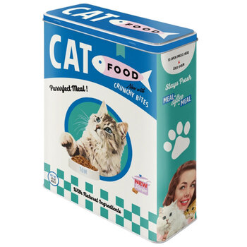 Nostalgic Art Tin Box XL Cat Food Blue Tin
