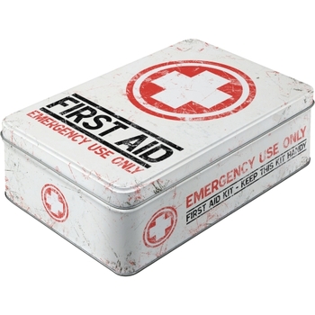 Nostalgic Art 23cm/2.5L Flat Tin Storage First Aid Kit