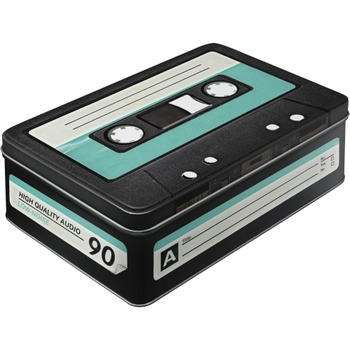 Nostalgic Art 23cm/2.5L Flat Tin Storage Cassette Tape