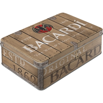Nostalgic Art 23cm/2.5L Flat Tin Storage Bacardi Wood Barrel