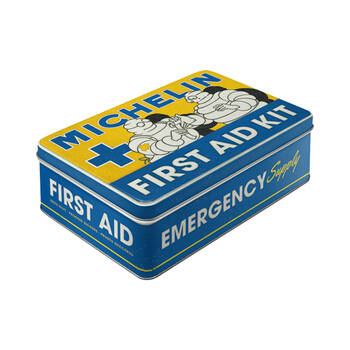 Nostalgic-Art Flat Metal Storage Tin 23x16cm - Michelin First Aid Kit