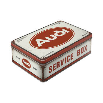 Nostalgic-Art Flat Metal Storage Tin 23x16cm - Audi Service Box