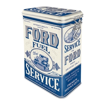 Nostalgic Art 17.5cm/1.3L Clip Top Tin Storage Ford Fuel & Service