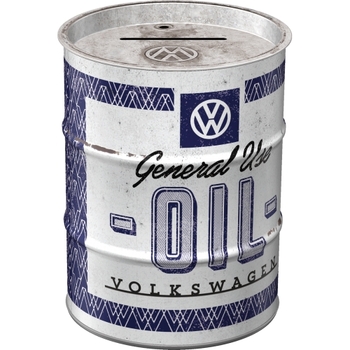 Nostalgic Art 11.5cm Round Money Box Oil Barrel VW General Use Oil