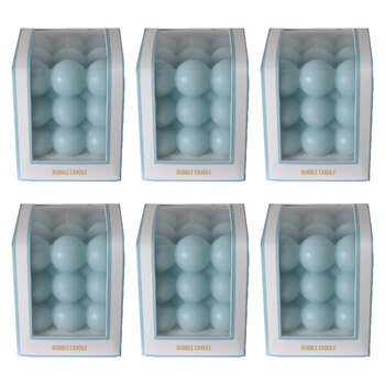 6PK Arome Ambiance Pastel Bubble Candle In Box Home Decor Sky
