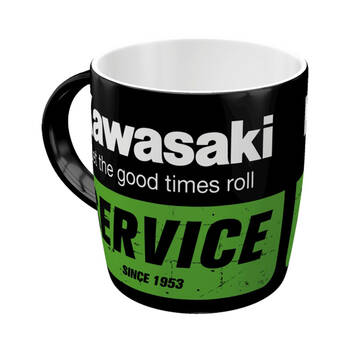 Nostalgic-Art Ceramic Mug Kawasaki Service 9x9cm - Black