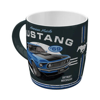 Nostalgic-Art Ceramic Mug Ford Mustang 1969 Mach 1 9x9cm - Blue