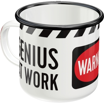 Nostalgic Art Genius at Work Coffee/Tea Cup 360ml Enamel Mug