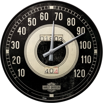 Nostalgic Art 30cm Harley-Davidson Speedo Quartz Round Wall Clock