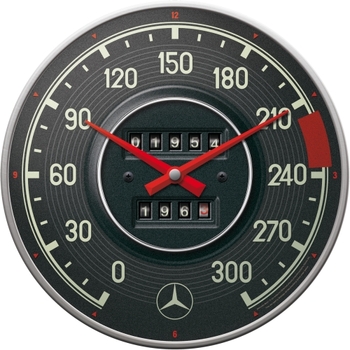 Nostalgic Art 30cm Mercedes-Benz Speedo Quartz Round Wall Clock