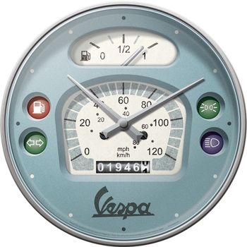 Nostalgic Art 30cm Vespa Speedo Quartz Round Wall Clock