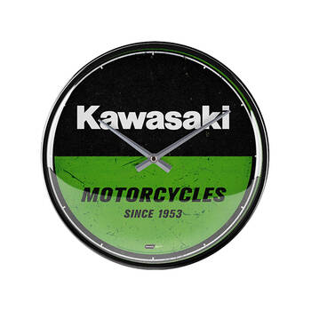 Nostalgic-Art Vintage Kawasaki Motorcycles Wall Clock/Home Decoration 30cm