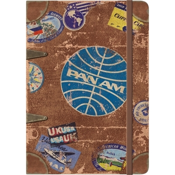 Nostalgic Art A5 Notebook Pan Am w/ Hard Cover- Travel Stickers