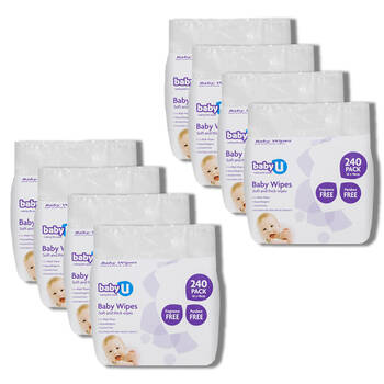 8x 240pc Baby U Baby Wipes