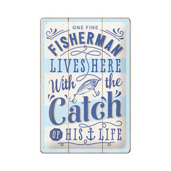 Nostalgic-Art Medium Metal Sign One Fine Fisherman 20x30cm