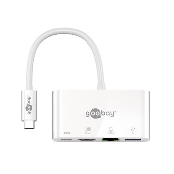 Goobay USB-C Multiport Adapter (HDMI + Ethernet, PD) 3A 60W