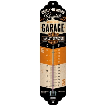 Nostalgic Art 28x6.5cm Wall Thermometer Metal Harley-Davidson Garage