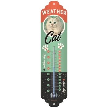 Nostalgic Art 28x6.5cm Wall Thermometer Metal Weather Cat