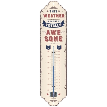 Nostalgic Art 28x6.5cm Wall Thermometer Metal Awesome Weather