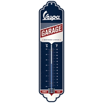 Nostalgic Art 28x6.5cm Wall Thermometer Metal Vespa Garage