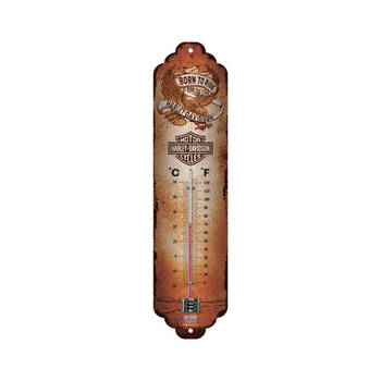 Nostalgic-Art Thermometer Harley Davidson Born To Ride Eagle 28x6.5cm