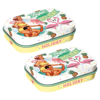 2PK Nostalgic Art 6cm Mint Tin Box Perfect Holiday Fresh Breath Hard Candy