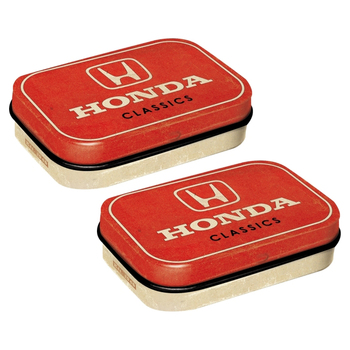 2PK Nostalgic Art 4x6cm Mint Box Metal Tin Honda AM Classics Car Logo
