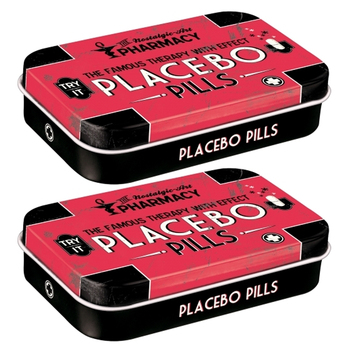 2PK Nostalgic Art 10cm Mint Tin Box XL Placebo Pills Fresh Breath Hard Candy