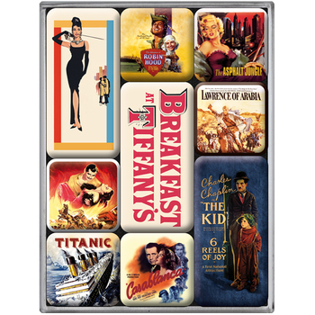 9pc Nostalgic Art Movie Art Classics Fridge Decor 2.2/4.5cm Magnet Set