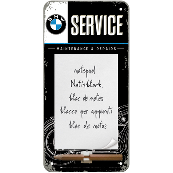 Nostalgic Art Magnetic 10x20cm Notepad BMW Service